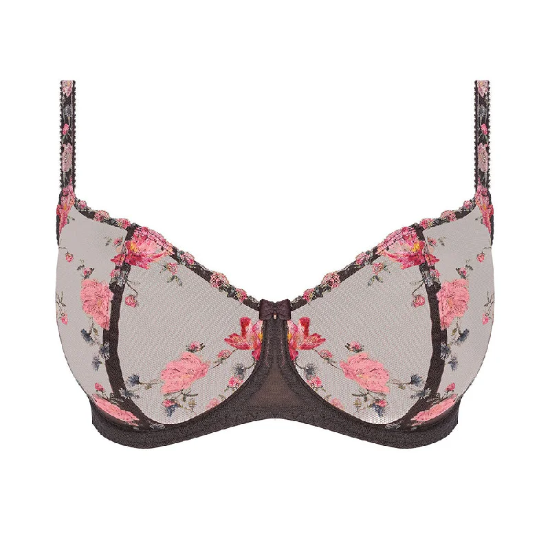 Adrienne Charcoal Bloom Uw Balconette Bra