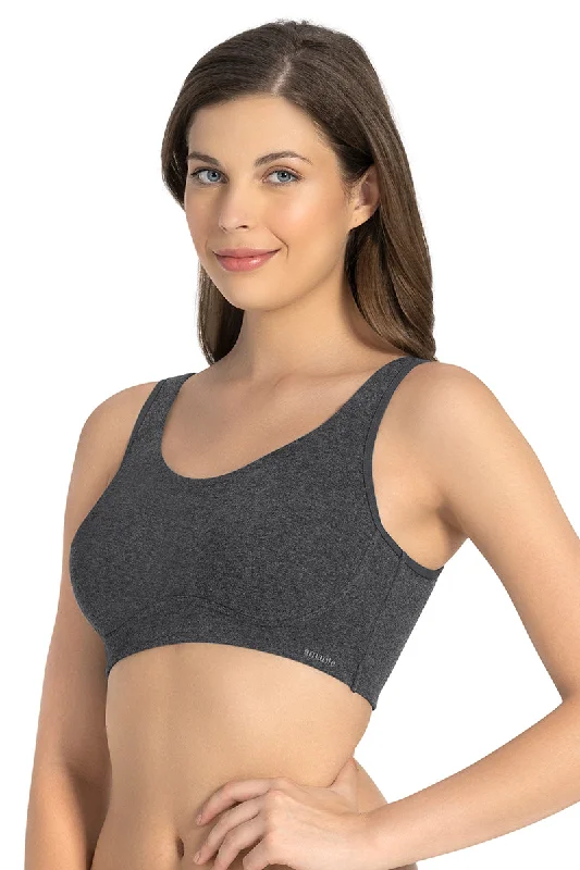 All Day Lounge Non-padded & Non-wired Bra Pack of 2 - Dark Grey Marl-Dark Grey Marl