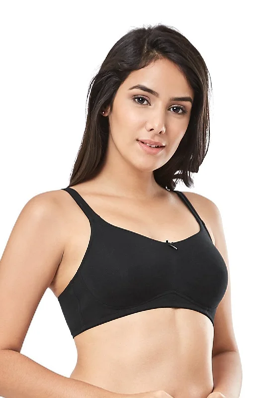 Elegant Concealer Non-Padded & Non-Wired Bra - Black