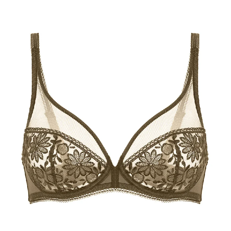 Amazone Nomad Green Full Cup Plunge Bra