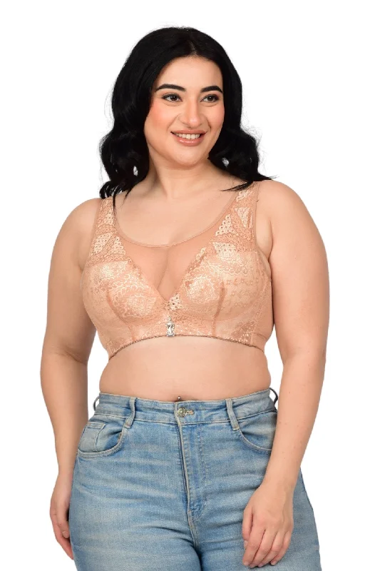 Bare Dezire Full Coverage Bralette Plus Size Padded Lace Bra for Women