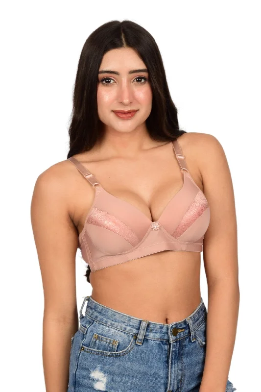 Bare Dezire Non-Wired Beautifully Designed T Shirt Bra for Women