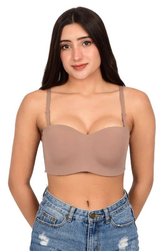 Bare Dezire Demi Cup Balconette Padded with Adjustable Straps Bra for Women