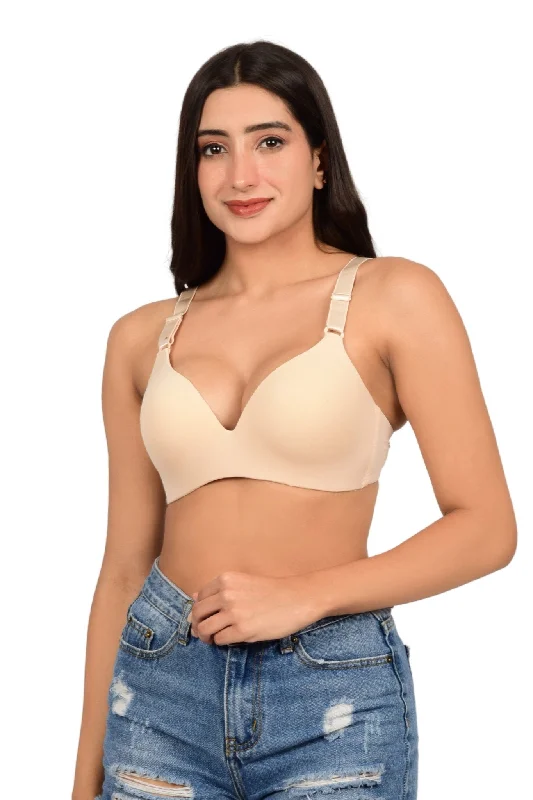 Bare Dezire Seamless Polyamide Plunge Bra for Women