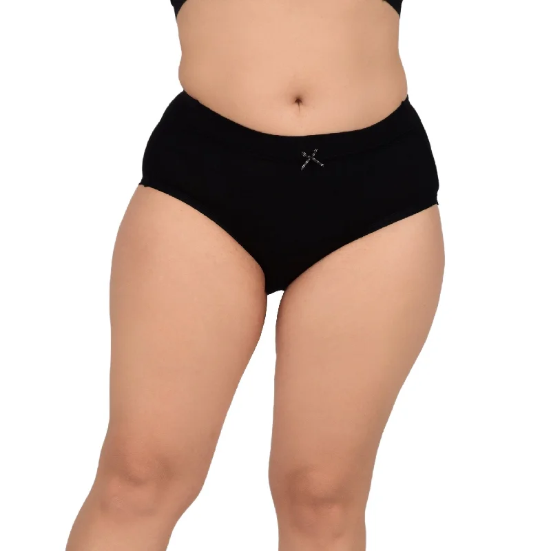 Bare Dezire Solid High Waist Panty For Women Black