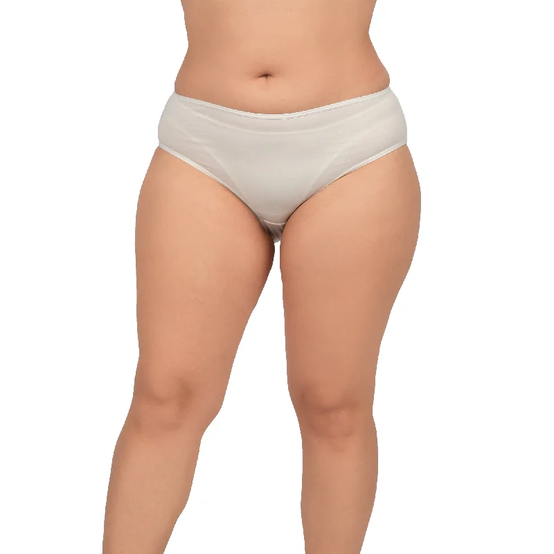 Bare Dezire Women's Bikini Type Comfortable Panty with High Cut and Seamless Desing Cream