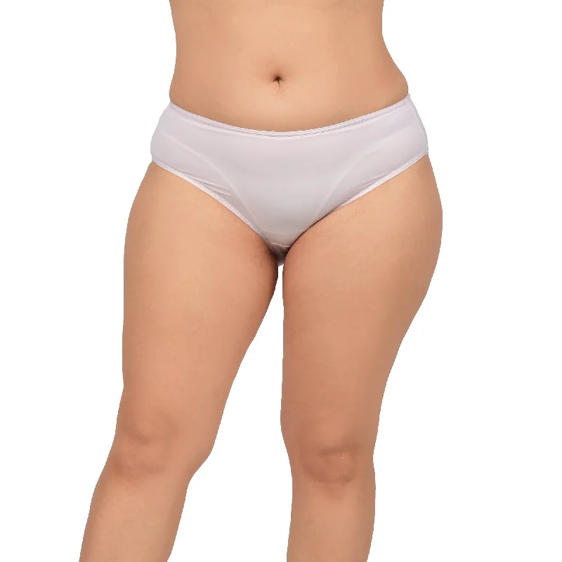 Bare Dezire Women's Bikini Type Comfortable Panty with High Cut and Seamless Desing White