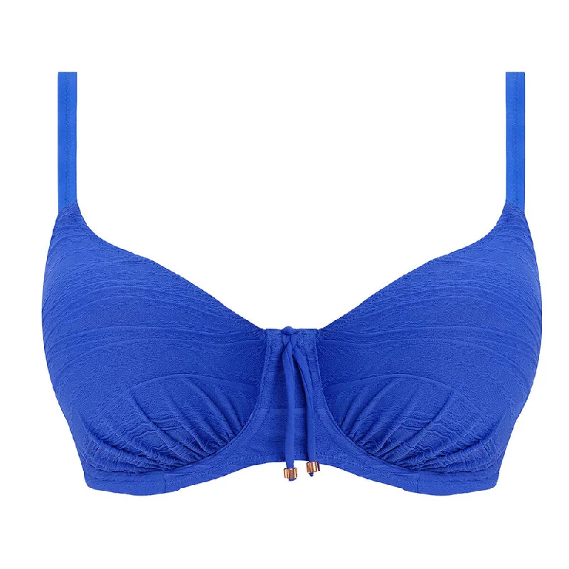 Beach Waves Ultramarine Underwire Gathered Full Cup Bikini Top