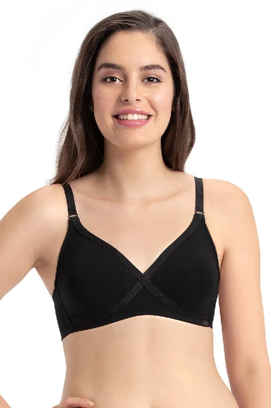 every de Non-Padded Non Wired Smoothing Crossover Bra - Black