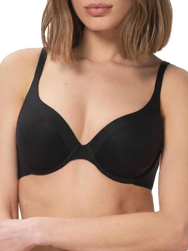 Body Make-Up Soft Touch Half Cup Bra - Black