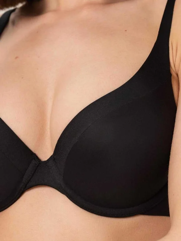 Body Make-Up Soft Touch Half Cup Bra - Black