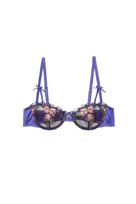 Butterfly Embroidery Balconette Bra