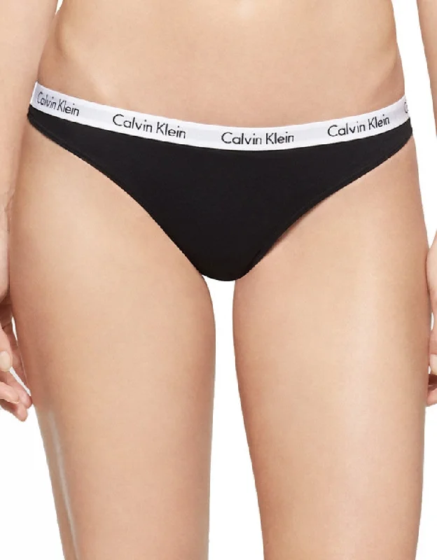 Calvin Klein Women 3-Pack Carousel Thong Black/White/Grey QD3587