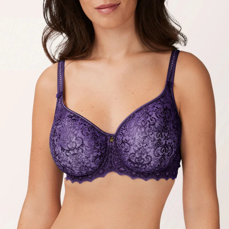 Cassiopee Dark Purple Full Cup Bra