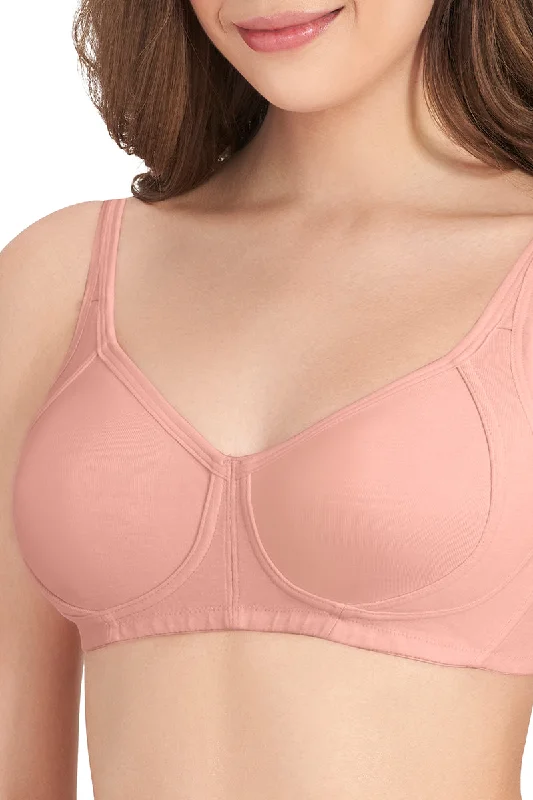 Cool Contour Non-padded Non-wired Support Bra - Impatiens-Pink