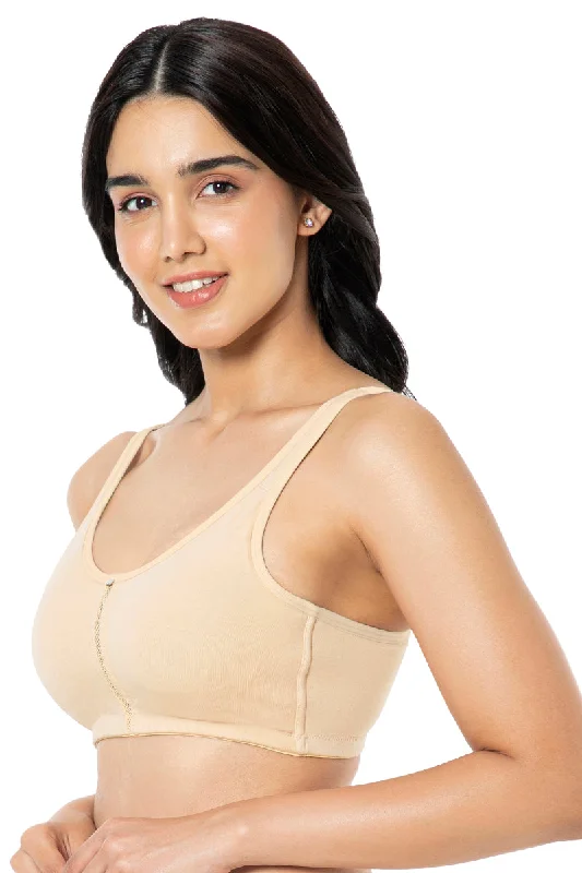 Cotton Daily Support Solid Non Padded Non-Wired Bra - Hazelnut