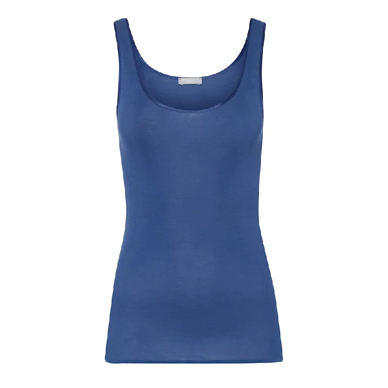 Cotton Seamless True Navy Tank Top