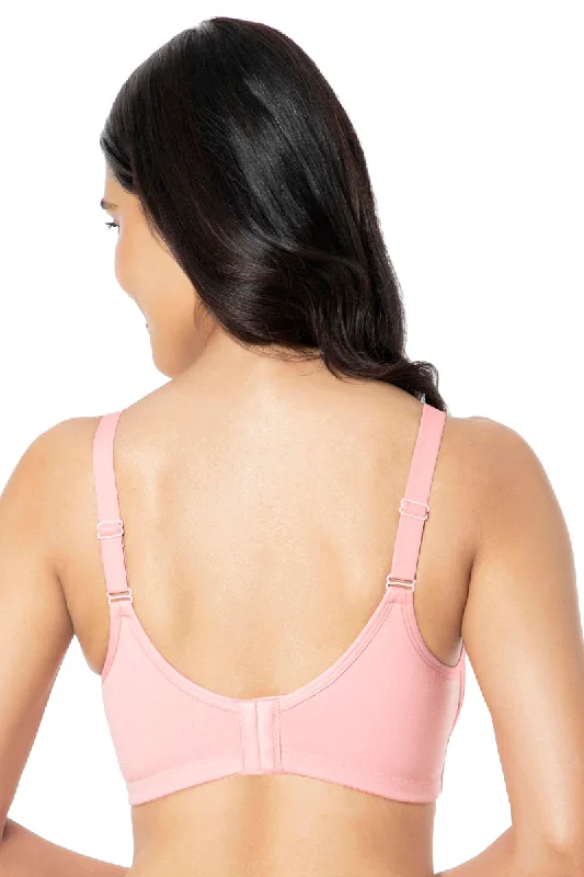 Cotton Smooth Back Solid Non Padded Non-Wired Support bra - Quartz