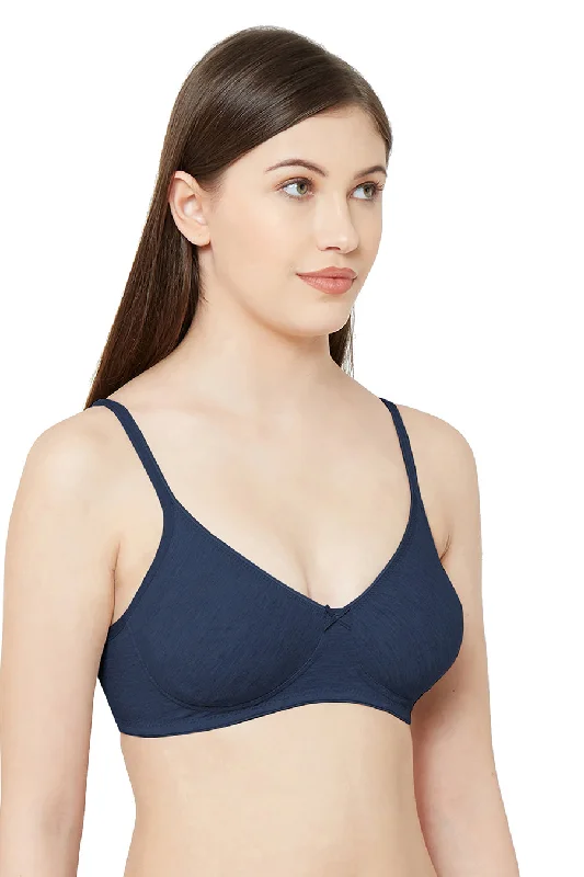 1025 - Plain Mold T-Shirt Bra Blue Melange