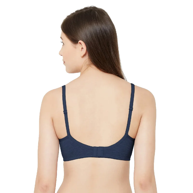 1025 - Plain Mold T-Shirt Bra Blue Melange