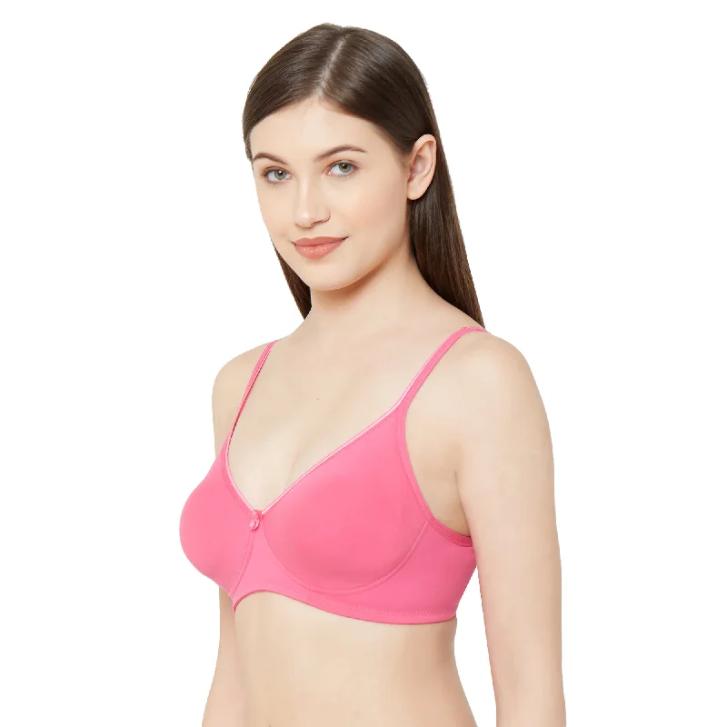 1025 - Plain Mold T-Shirt Bra Melange Pink