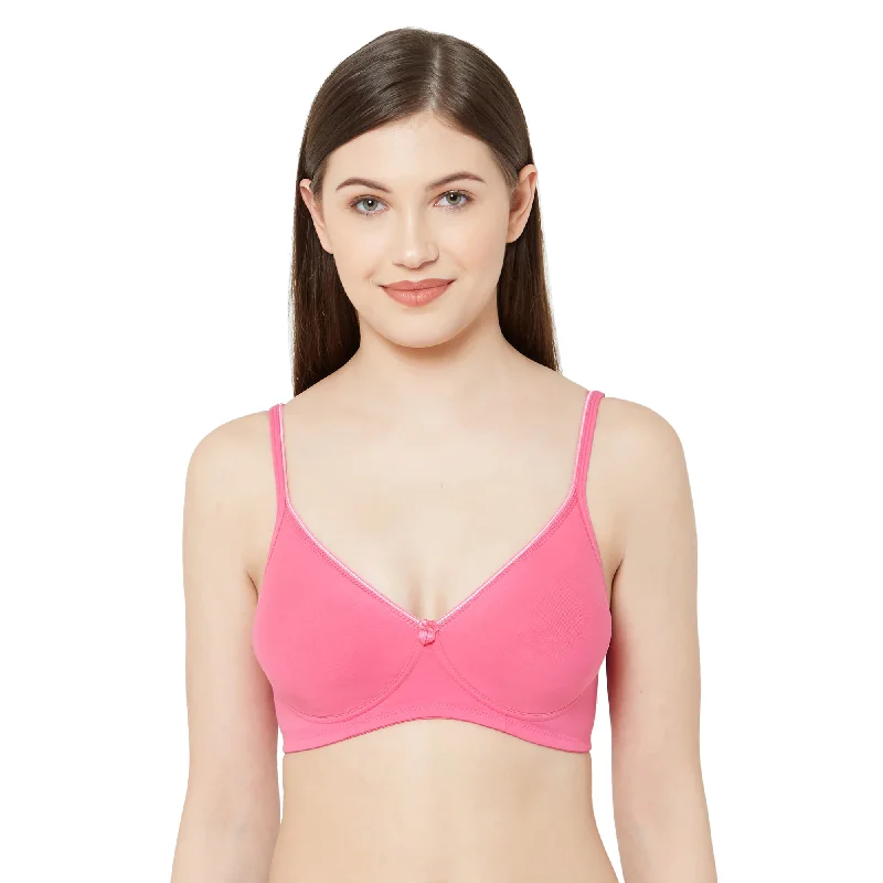 1025 - Plain Mold T-Shirt Bra Melange Pink