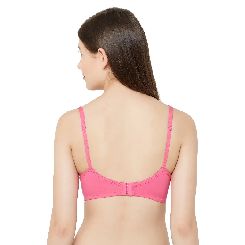 1025 - Plain Mold T-Shirt Bra Melange Pink