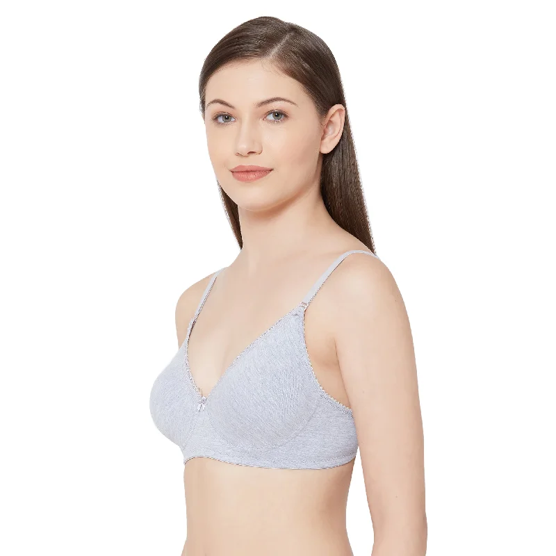 Shalu-Plain Mold T-shirt Bra  Grey