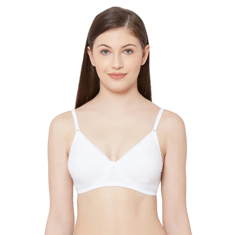 Shalu-Plain Mold T-shirt Bra  White