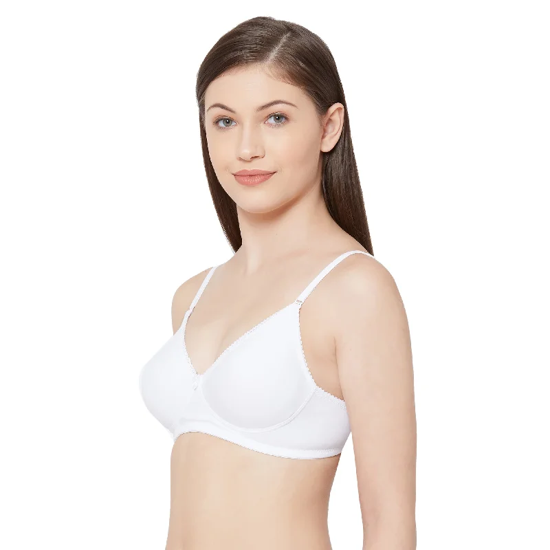 Shalu-Plain Mold T-shirt Bra  White