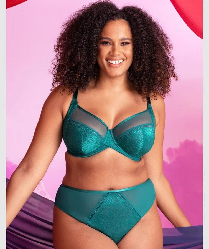 Curvy Kate Amaze High Waist Brazilian Brief - Verdigris Green