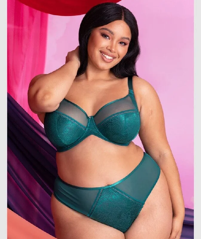 Curvy Kate Amaze High Waist Brazilian Brief - Verdigris Green