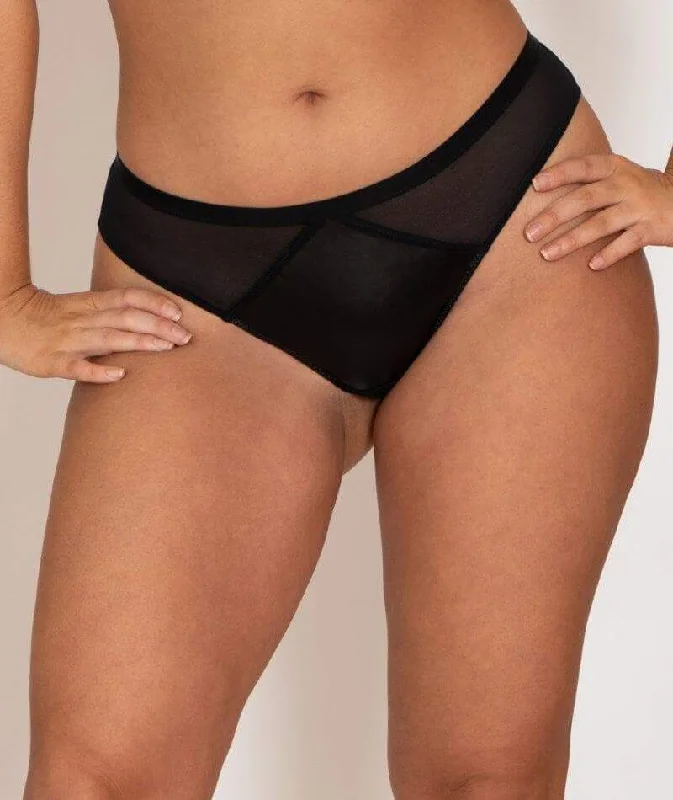 Curvy Kate Lucky Star Brazilian Brief - Black