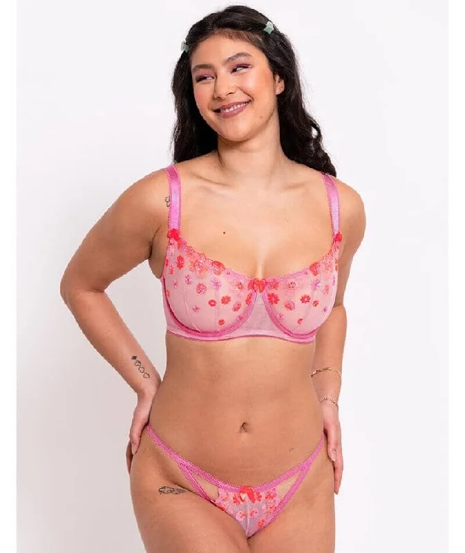 Curvy Kate Strawberry Crush Brazilian Brief - Pink Multi