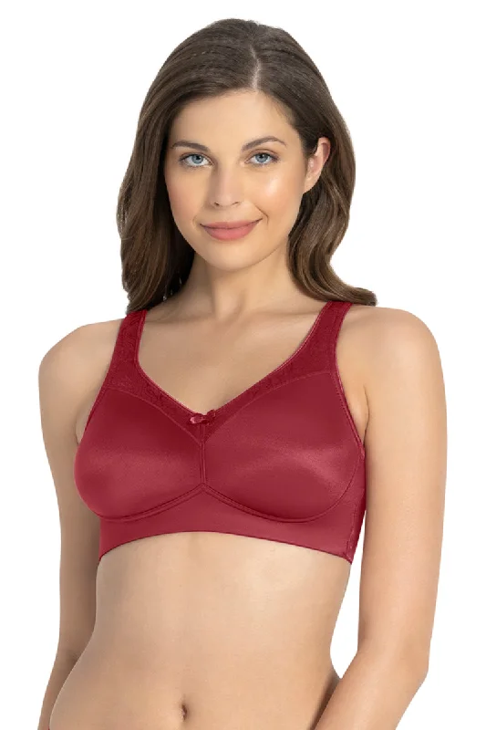 Elegant Support Non-padded & Non-wired Bra - Henna