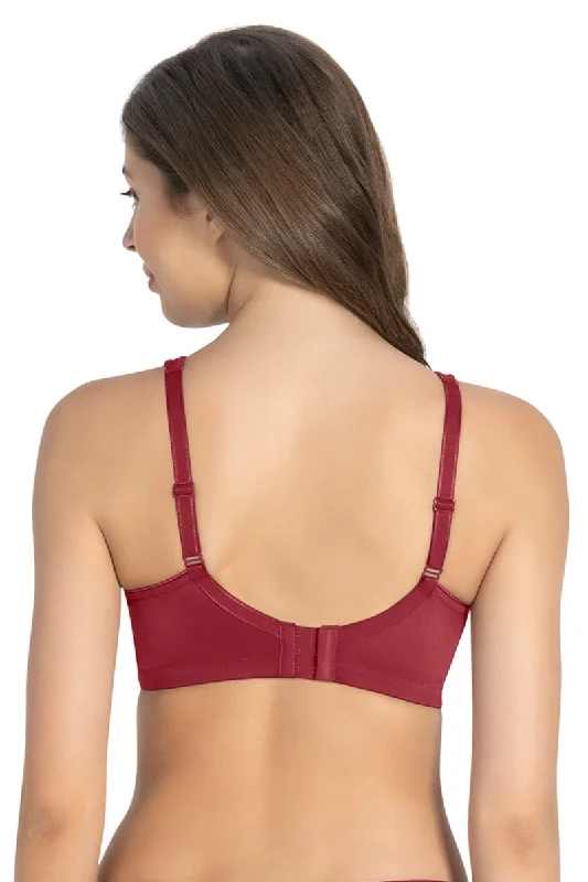 Elegant Support Non-padded & Non-wired Bra - Henna