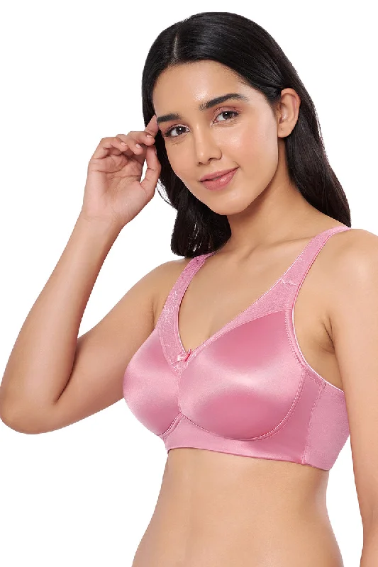 Elegant Support Non-padded & Non-wired Bra  - Wild Rose