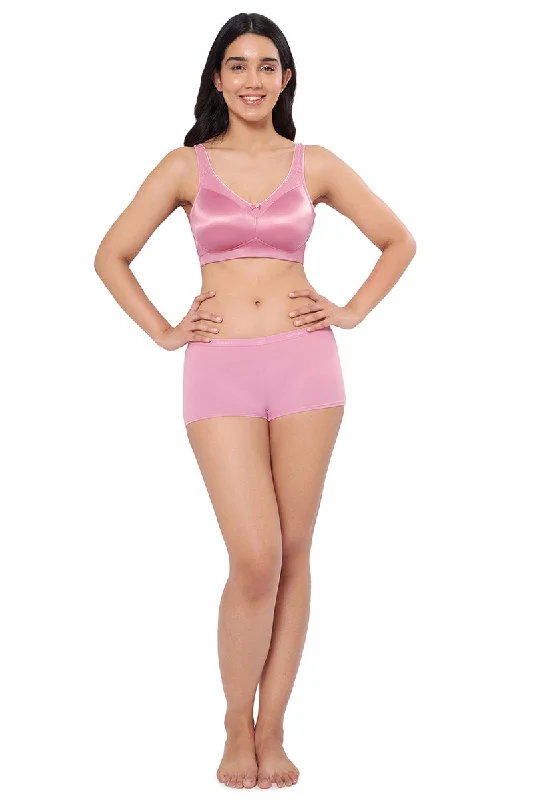 Elegant Support Non-padded & Non-wired Bra  - Wild Rose