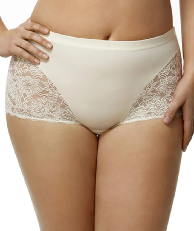 Elila Cheeky Stretch Lace Brief - Ivory