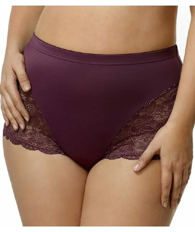 Elila Cheeky Stretch Lace Brief - Plum