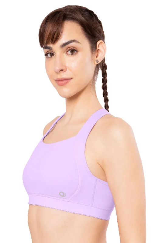 Energize High Impact Round Neck Sports Bra - Digital Lavender