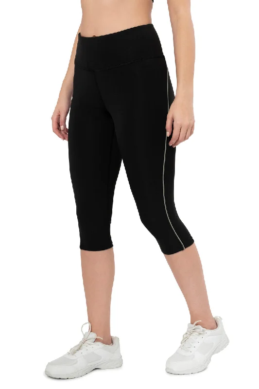 Energize High Rise Active Capri - Jet Black