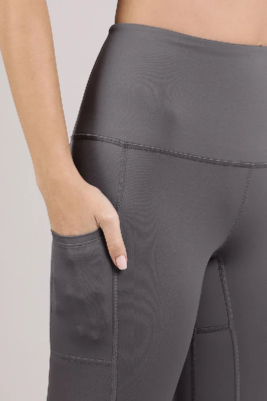 Energize Panelled Tights - Volcanic Glass