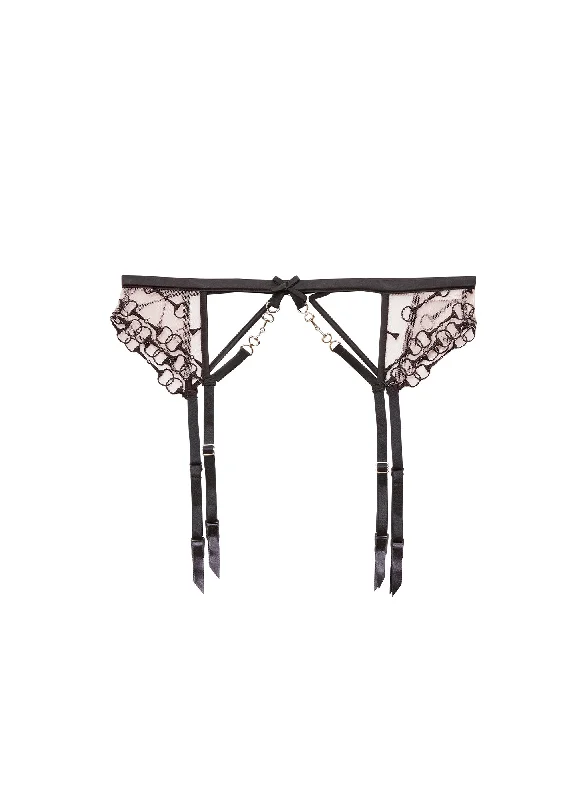 Equestrian Embroidery Garter Belt