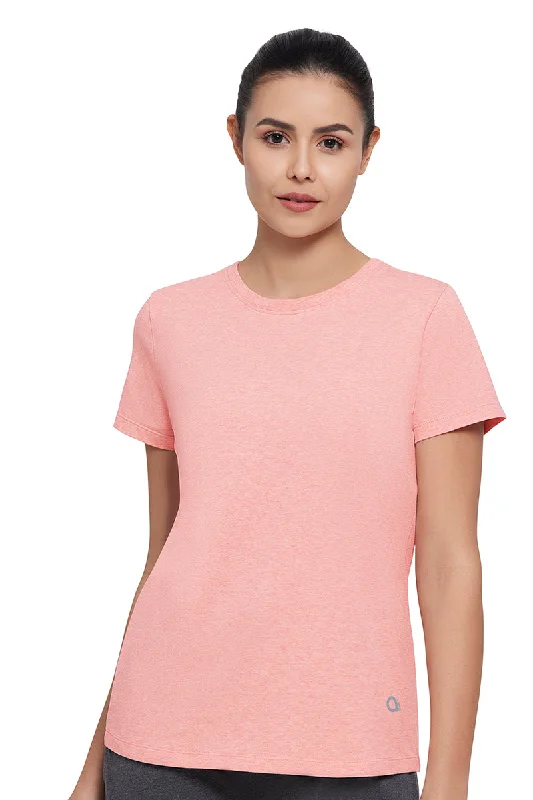 Essential Crew Neck Tee - Peach Blossom Marl