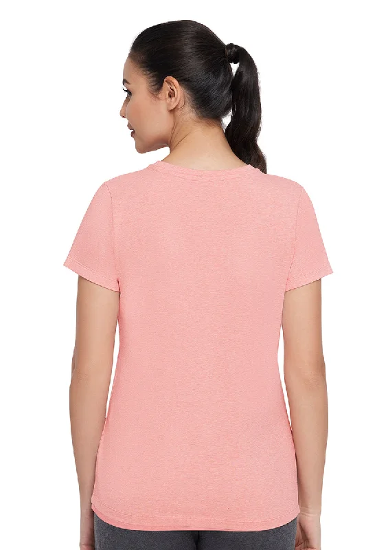 Essential Crew Neck Tee - Peach Blossom Marl