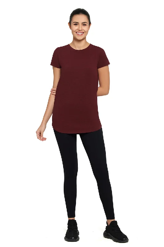 Essential Long Length Tee - Pomegranate Marl