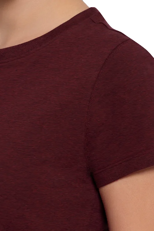 Essential Long Length Tee - Pomegranate Marl