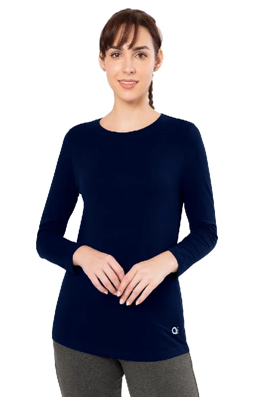 Essential Long Sleeve Round Neck T-Shirt - Midnight