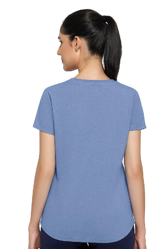 Essential V-neck Tee - Infinity Blue Marl